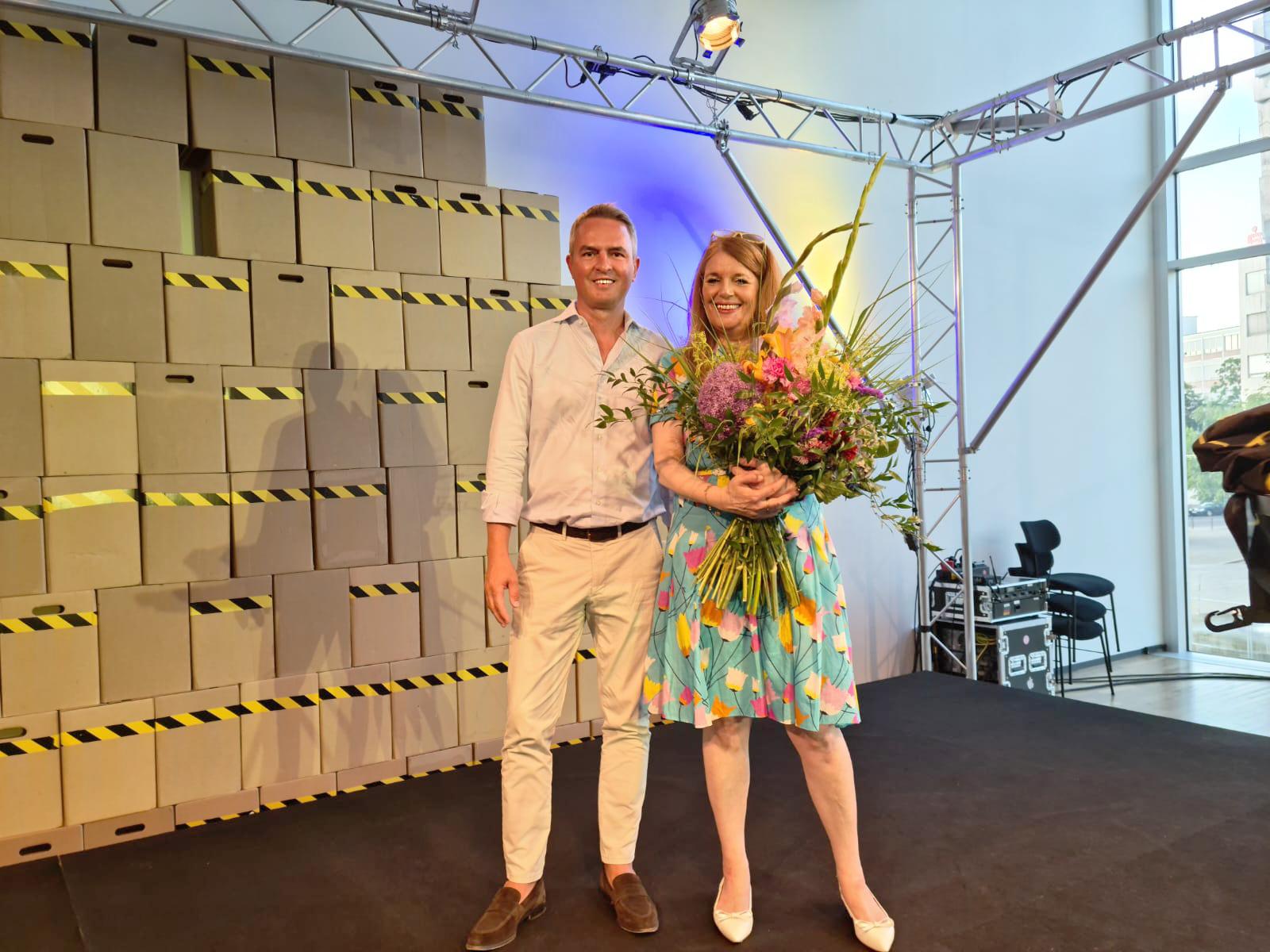 Neuer Vorstand der Theaterfreunde 5 Raik Dreher, Barbara Defossé - Copyright Pfalzbaufreunde